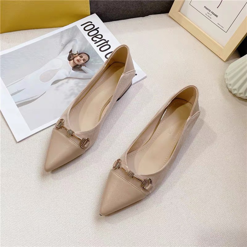 Giày cao gót 3 phân da lộn khóa mini 985696 152504