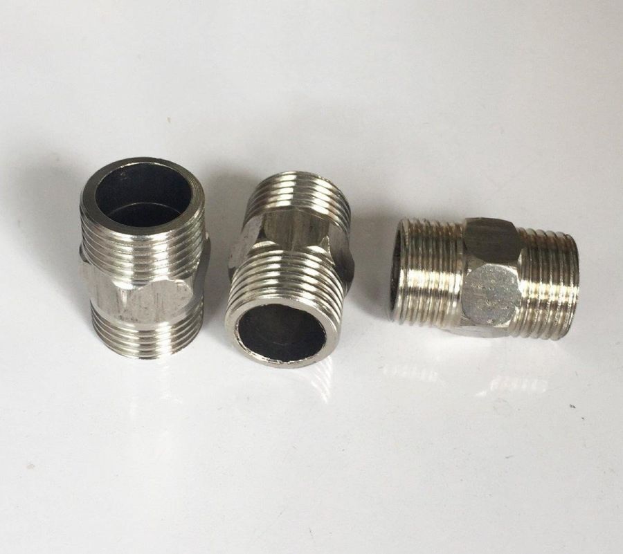 [HCM]Combo 3 cái nối 2 đầu ren ngoài inox ( Kép nối inox )