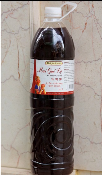 Gia vị rượu thơm mai quế lộ bà tám chai 1,5 lít
