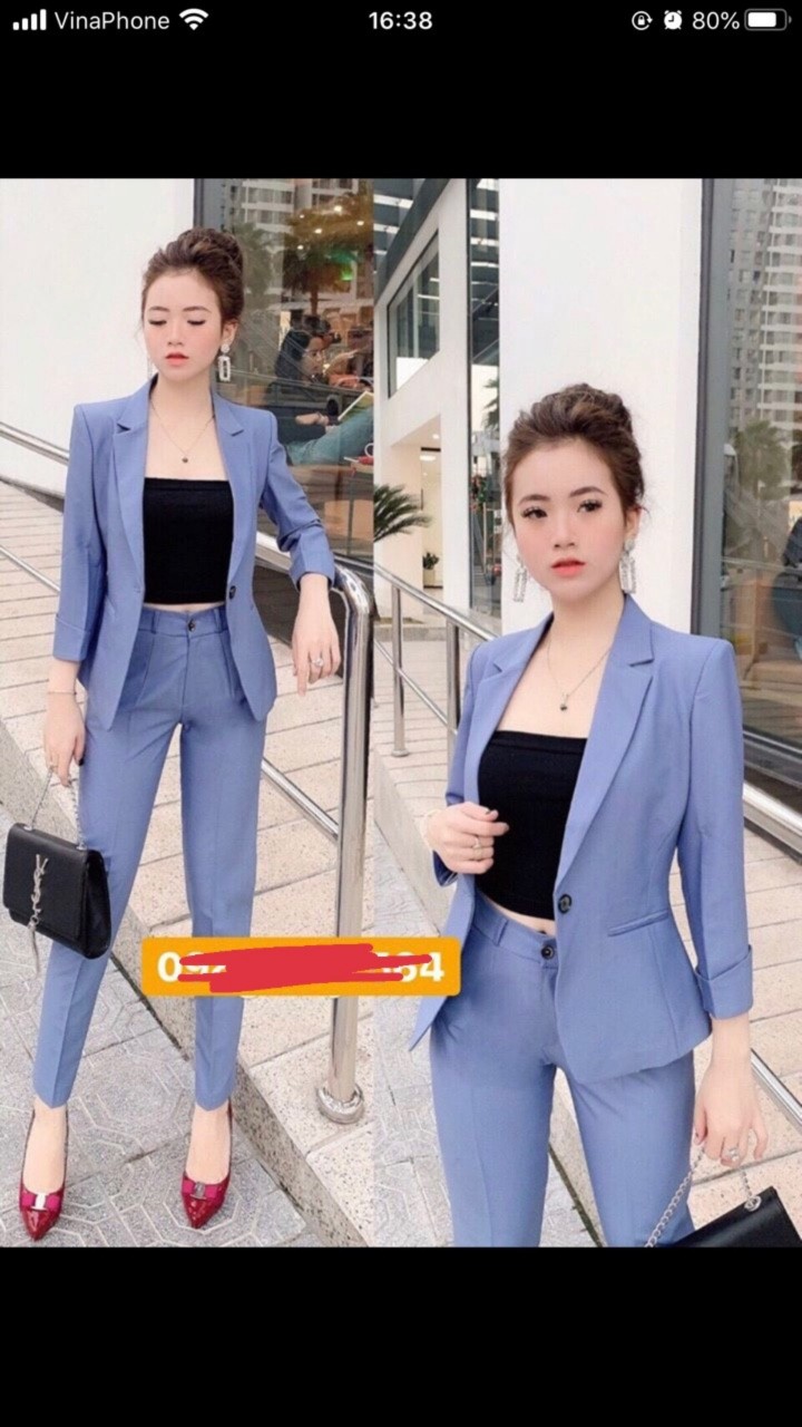 [HCM]Set vest 3 món áo vest quần dài áo ống siêu sang