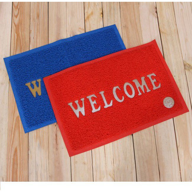Thảm nhựa chùi chân welcome 3a chống trơn trượt, bền đẹp kt 40*60 - n035