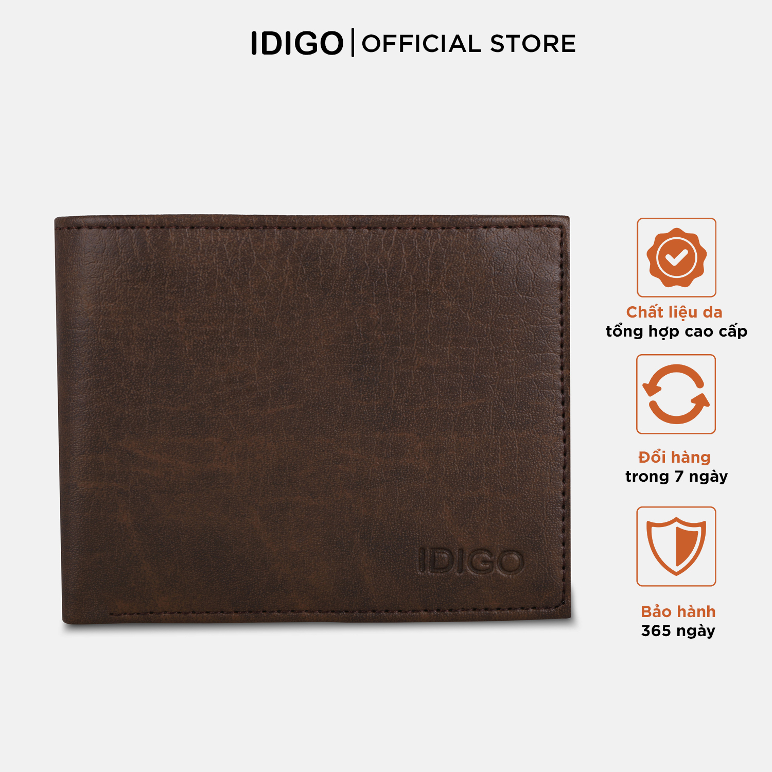 Ví vuông cầm tay nam IDIGO MW2-106-00