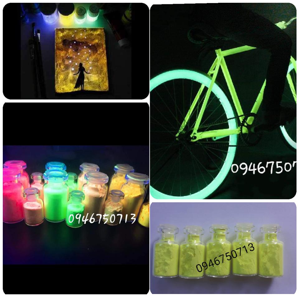 Combo 5 lọ sơn và 5 lọ bột dạ quang phát sáng