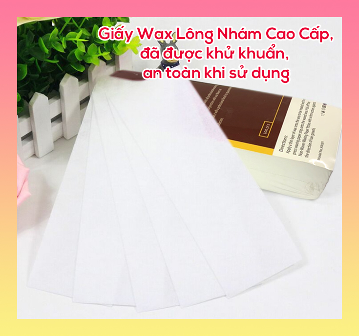 Set 100 Tờ GIẤY WAX LÔNG NHÁM Cao Cấp chuyên dùng để wax lông toàn thân, giấy wax lông nách, giấy wax lông tay, lông chân, giấy wax lông tại nhà, đã được khử khuẩn, an toàn khi sử dụng