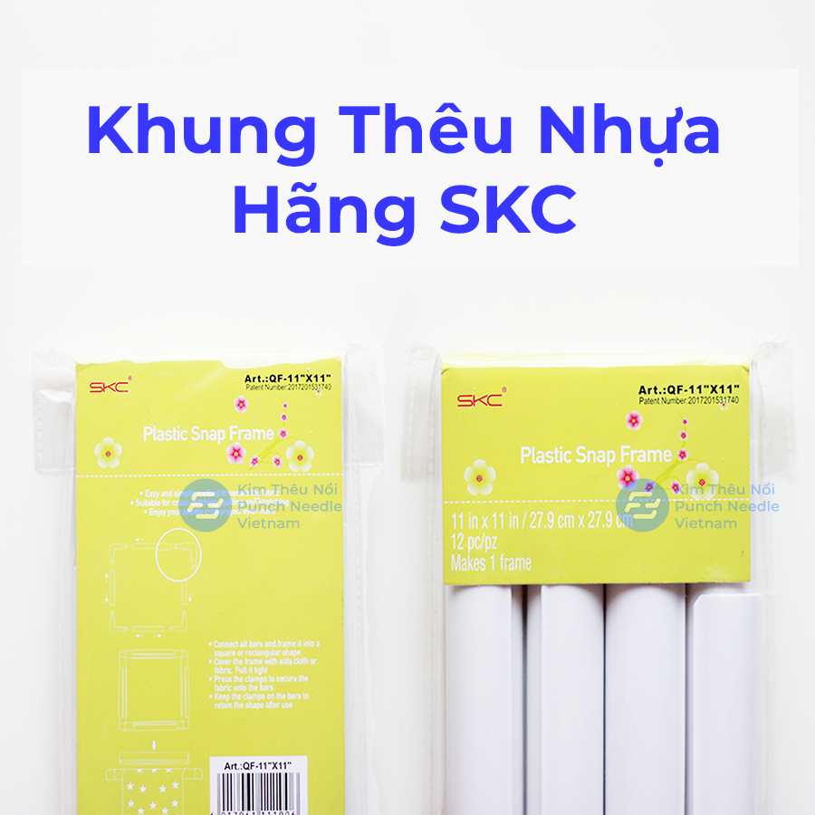 Khung Thêu Nhựa Hình Vuông Nhiều Kích Thước Cố Định Vải Thêu Chắc Chắn -  Hãng SKC