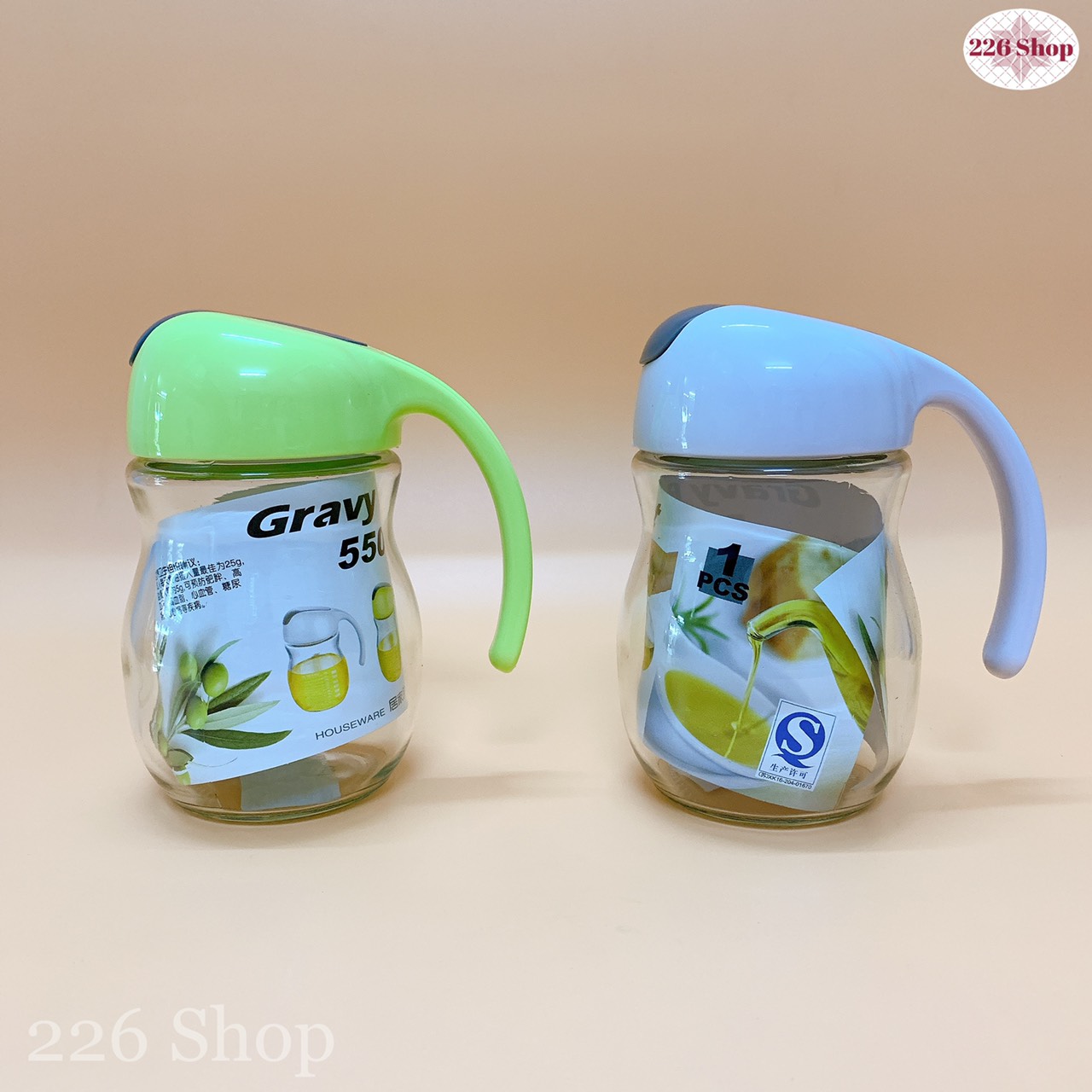 [HCM]Bình thuỷ tinh đựng dầu mở nắp tự động 550ml Dlicsy[vòi rót chống chảy ngược].Được chọn màu
