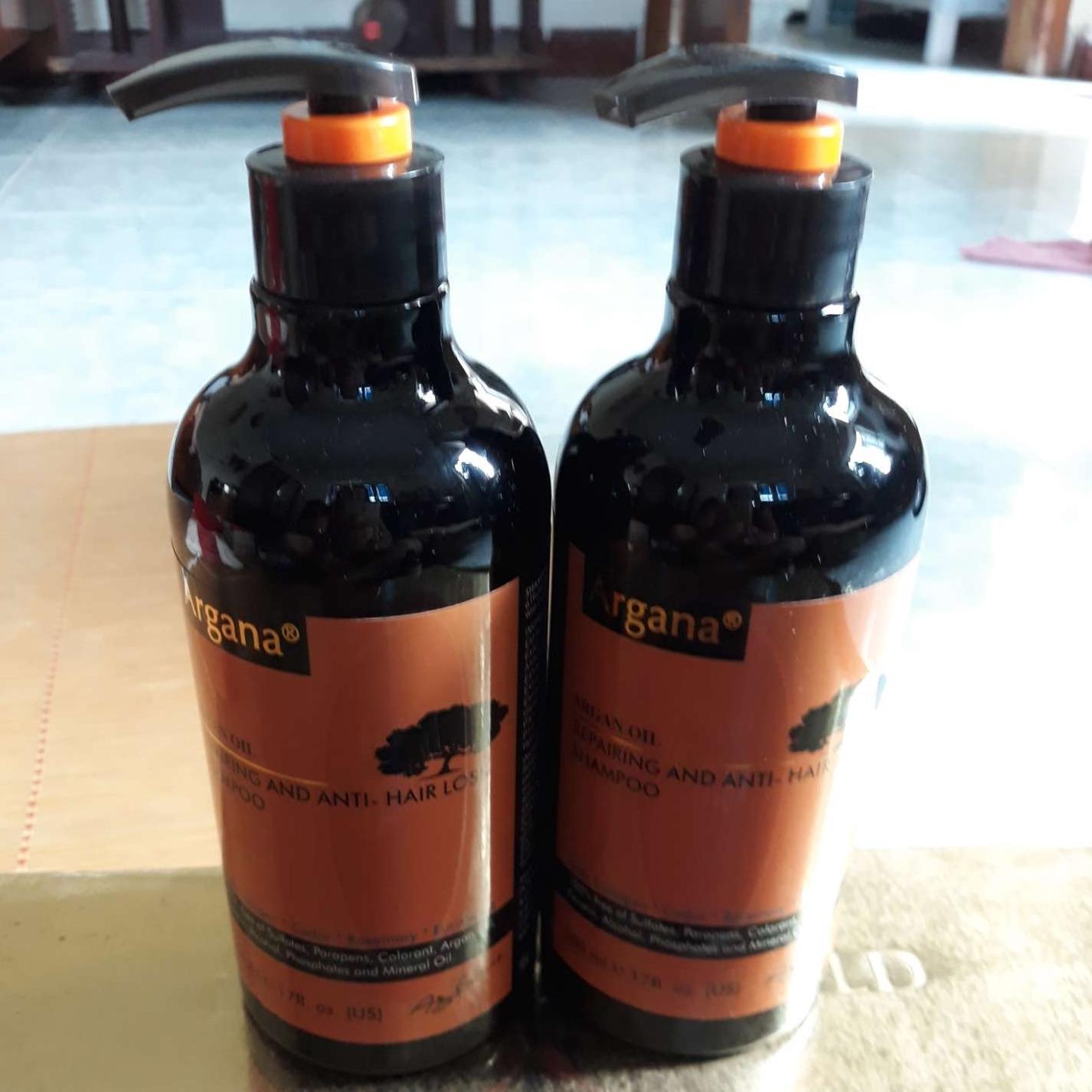 Cặp Dầu Gội Xả phục hồi và ngăn rụng tóc Argana 750ml