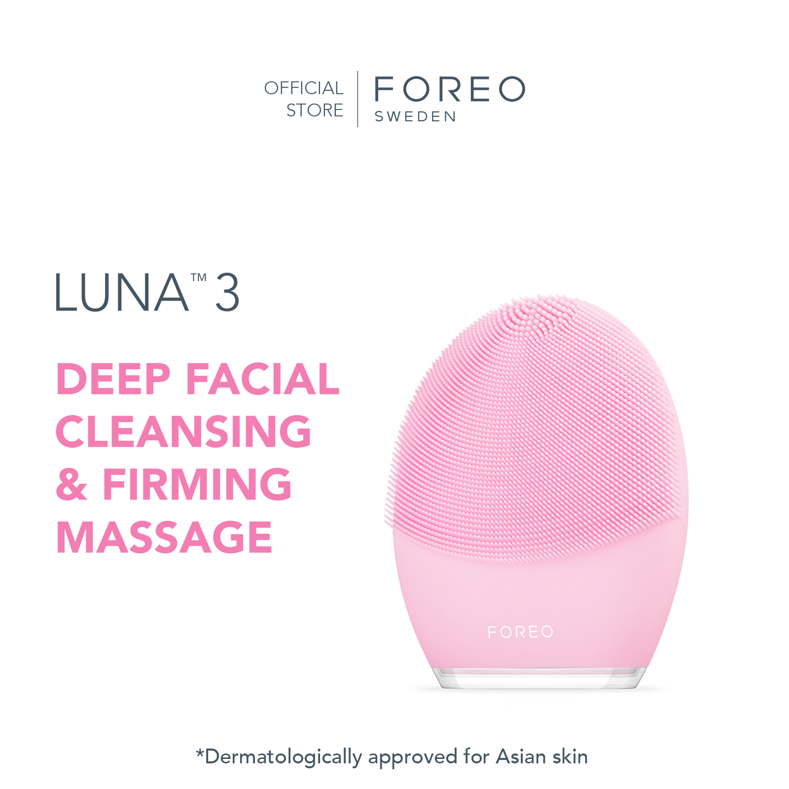 Máy rửa mặt FOREO LUNA 3 dành cho da thường, có thể sạc, bảo hành 2 năm, theo dõi bằng APP - intl