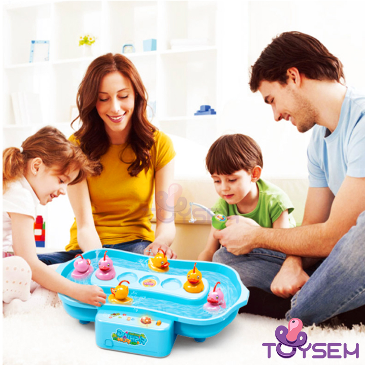 Bộ đồ chơi câu vịt có nhạc và máy tạo sóng dùng pin cho bé - Thế giới đồ chơi Baby toy - Đồ chơi cho trẻ 3 tuổi - Đồ chơi câu vịt có cần câu cho bé trai bé gái cute - Quà tặng sinh nhật cho bé