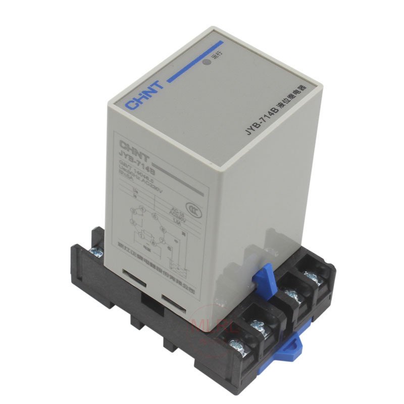 Rơ le mức nước chint jyb-714 , relay báo mực nước phao chống cạn cho máy bơm chính hãng chint 220v
