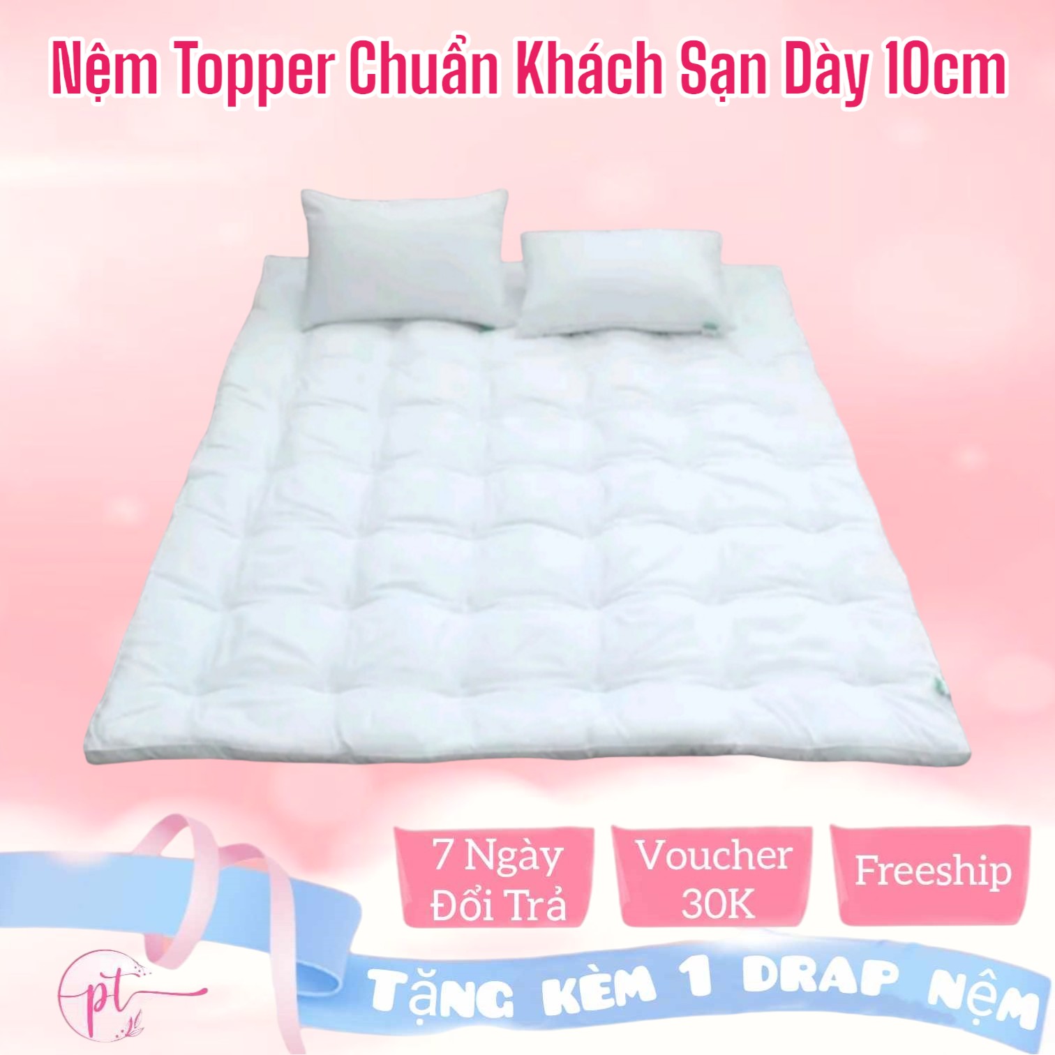 Topper nệm cao cấp chuẩn khách sạn 5 sao - tấm làm mềm nệm topper đệm ngủ trải giường niệm ngủ 2 người trải sàn nệm topper xuất nhật đệm mattress topper nệm 1m2 1m6 1m8 2m toper dày 9cm chuẩn khách sạn