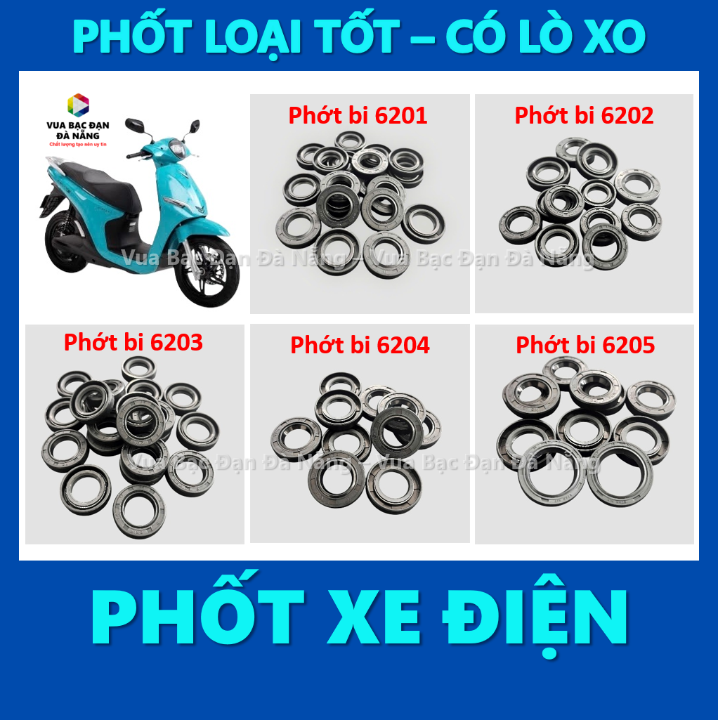 [GIÁ TỐT] Phớt bi dùng cho xe điện 6201 , 6202 , 6203 , 6204 , 6205 , 18x32x7 , 15x25x7 , 17x28x7 , 20x35x7 , 25x35x7