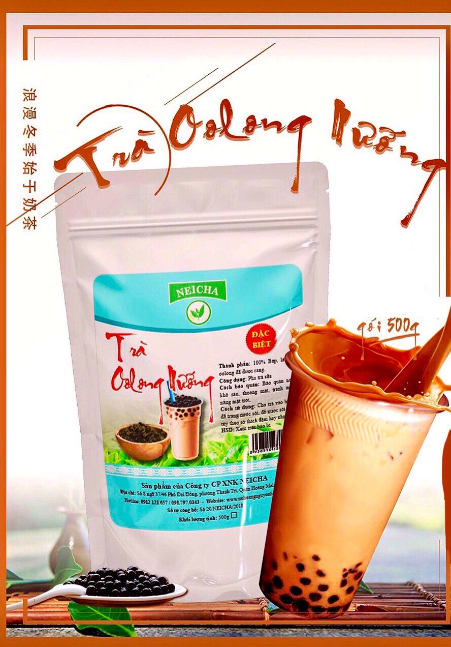 Trà oolong nướng thơm ngon đặc biệt. nguyên liệu pha trà sữa đậm đà hương vị.