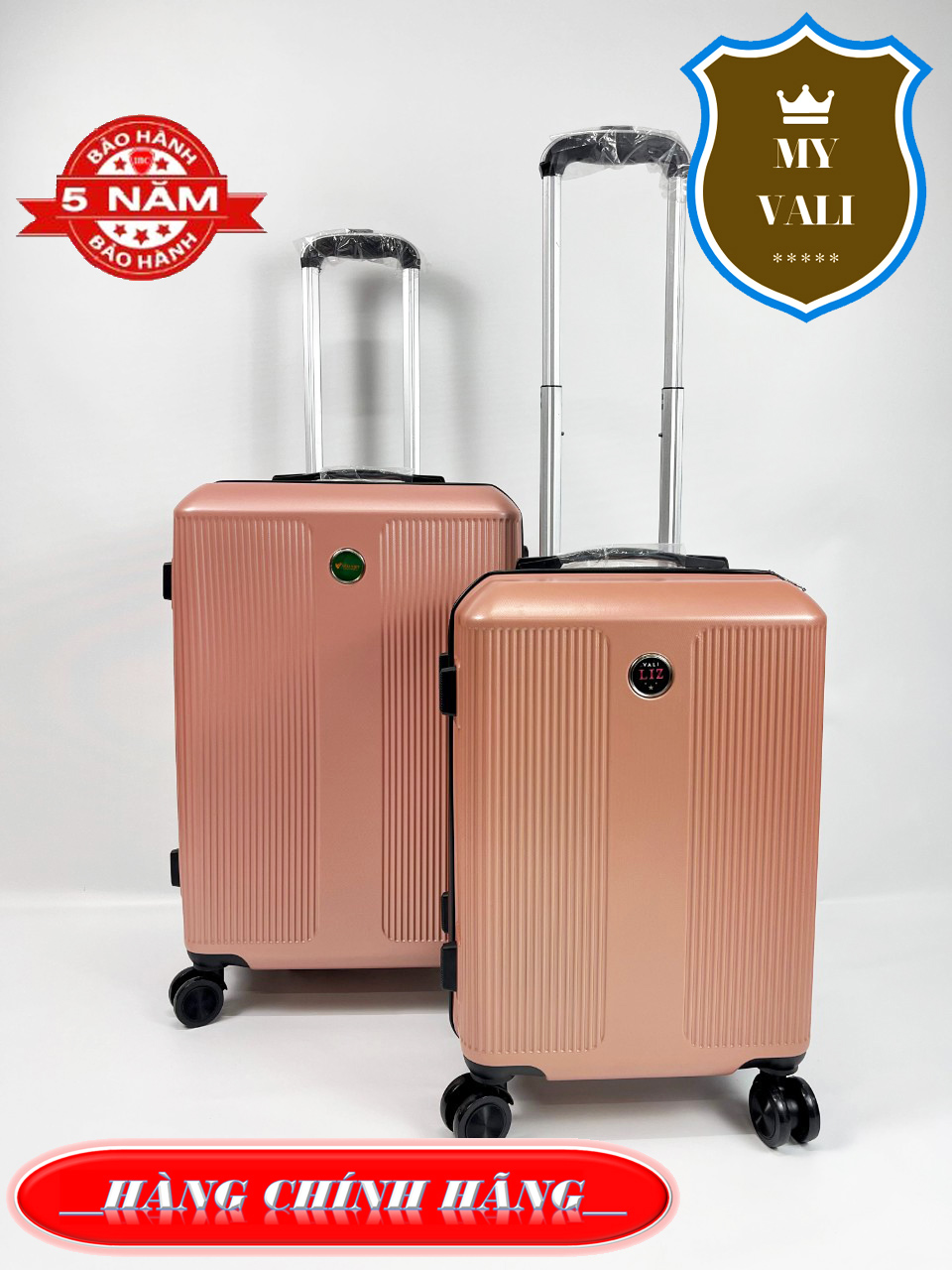 Combo bộ 2 20/24 inch vali du lịch MYVALI 702 chống trầy xướt bảo hành 5 năm