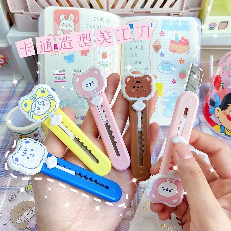 Dao rọc giấy unbox gấu mini cute