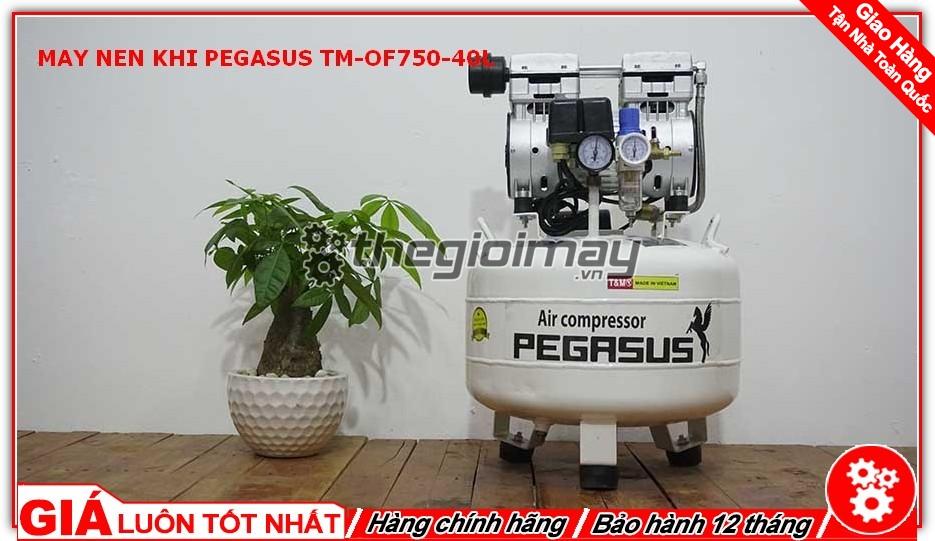 Máy nén khí ko dầu giảm âm pegasus tm-of750-40l