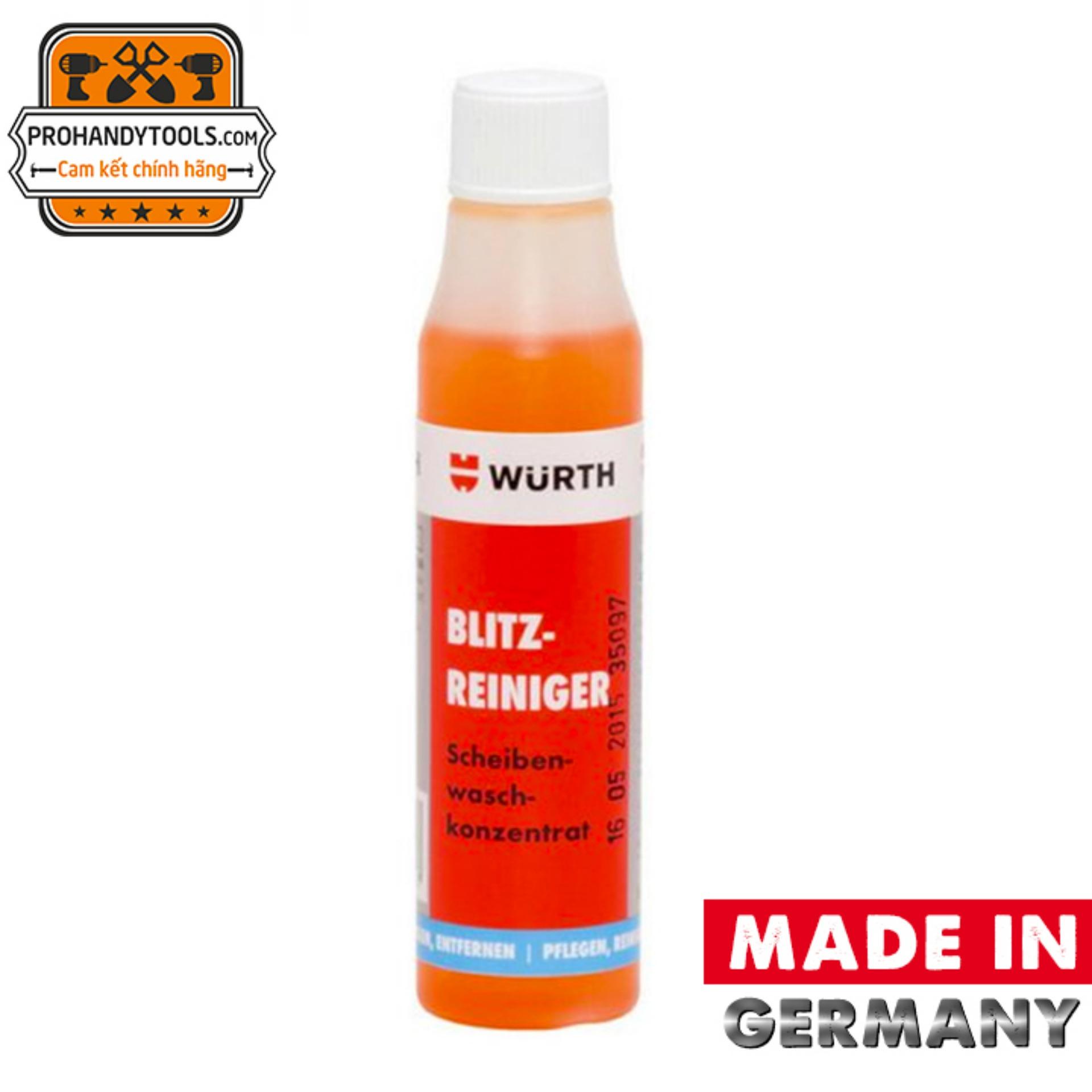 Nước Rửa Kính Chắn Gió Wurth Rapid Windscreen Cleaner 32ml (Độ đậm đặc 1:100, tương đương 3 lít dung dịch sau khi pha)