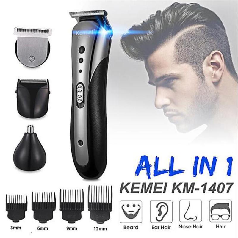 TÔNG ĐƠ CẮT TÓC CẠO RÂU TỈA LÔNG MŨI 3IN1 KEMEI 1407