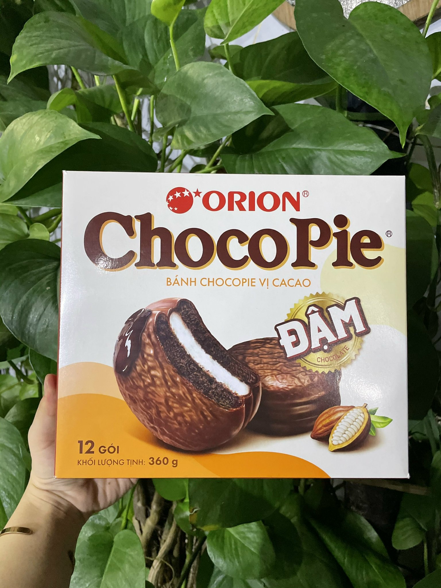 Bánh Choco Pie Đậm (Hộp 12 cái) Orion Vị Cacao