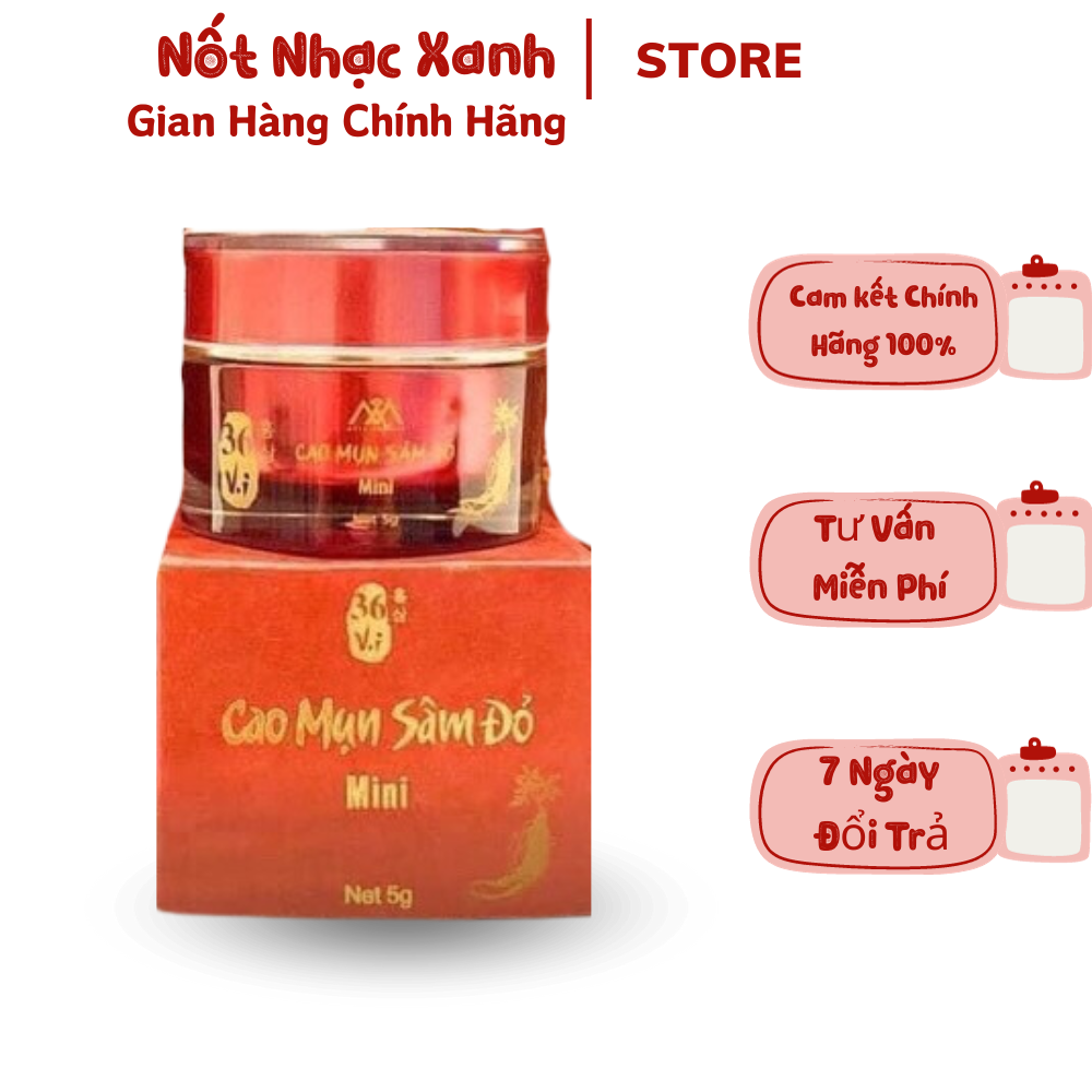 Cao Mụn Sâm Đỏ 36 Vị Hộp nhỏ 5g