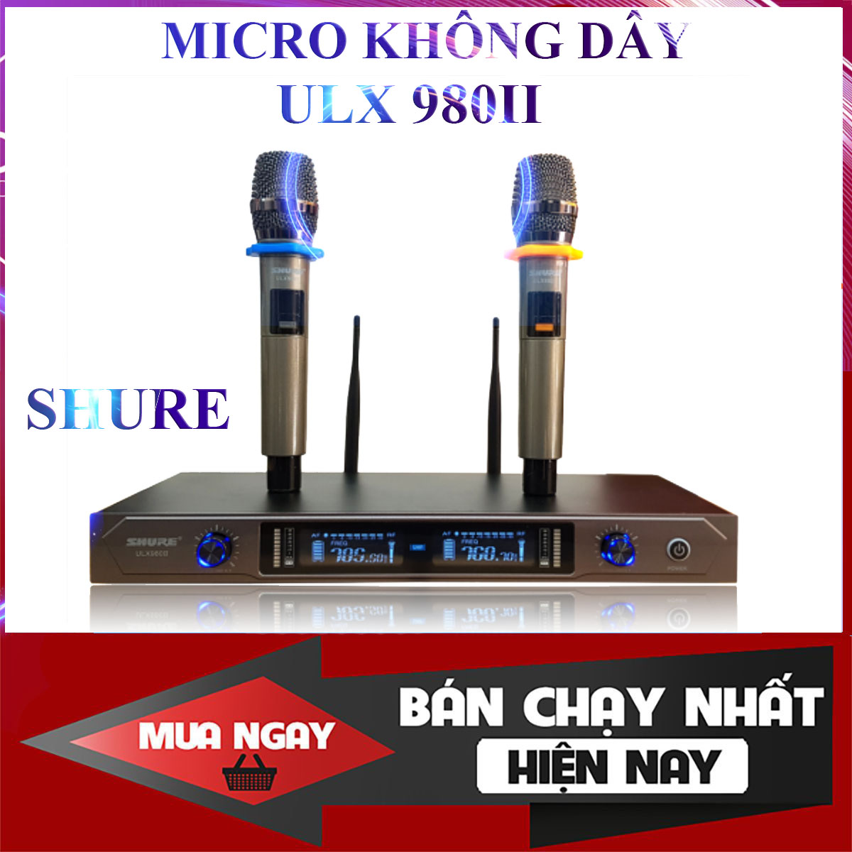 Micro Không Dây Shure ULX980II, Mic Karaoke Gia Đình, Sân Khấu