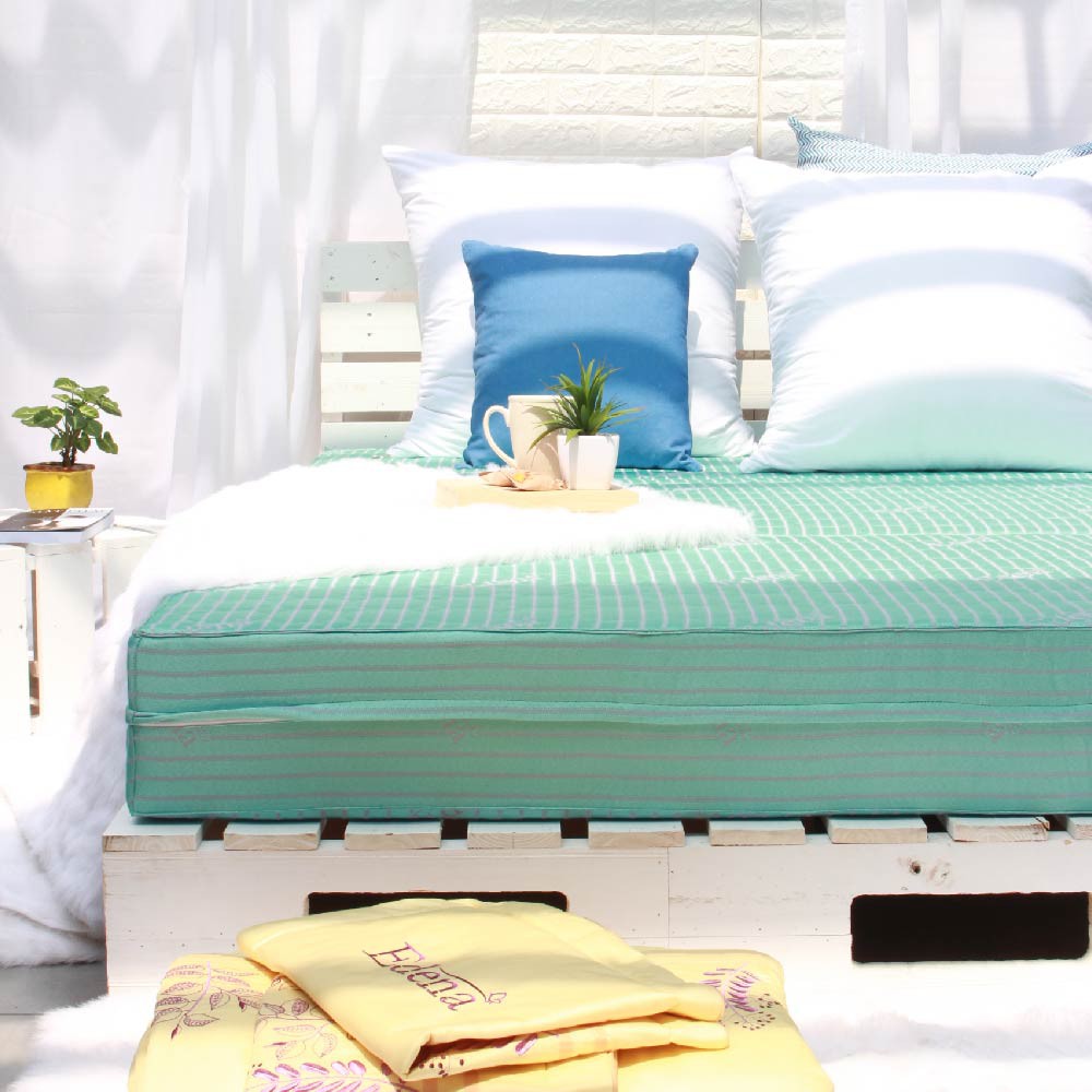 Nệm Bông Ép Vỏ Chần Gòn Edena, nệm phẳng giúp định hình khung xương và bảo vệ cột sống