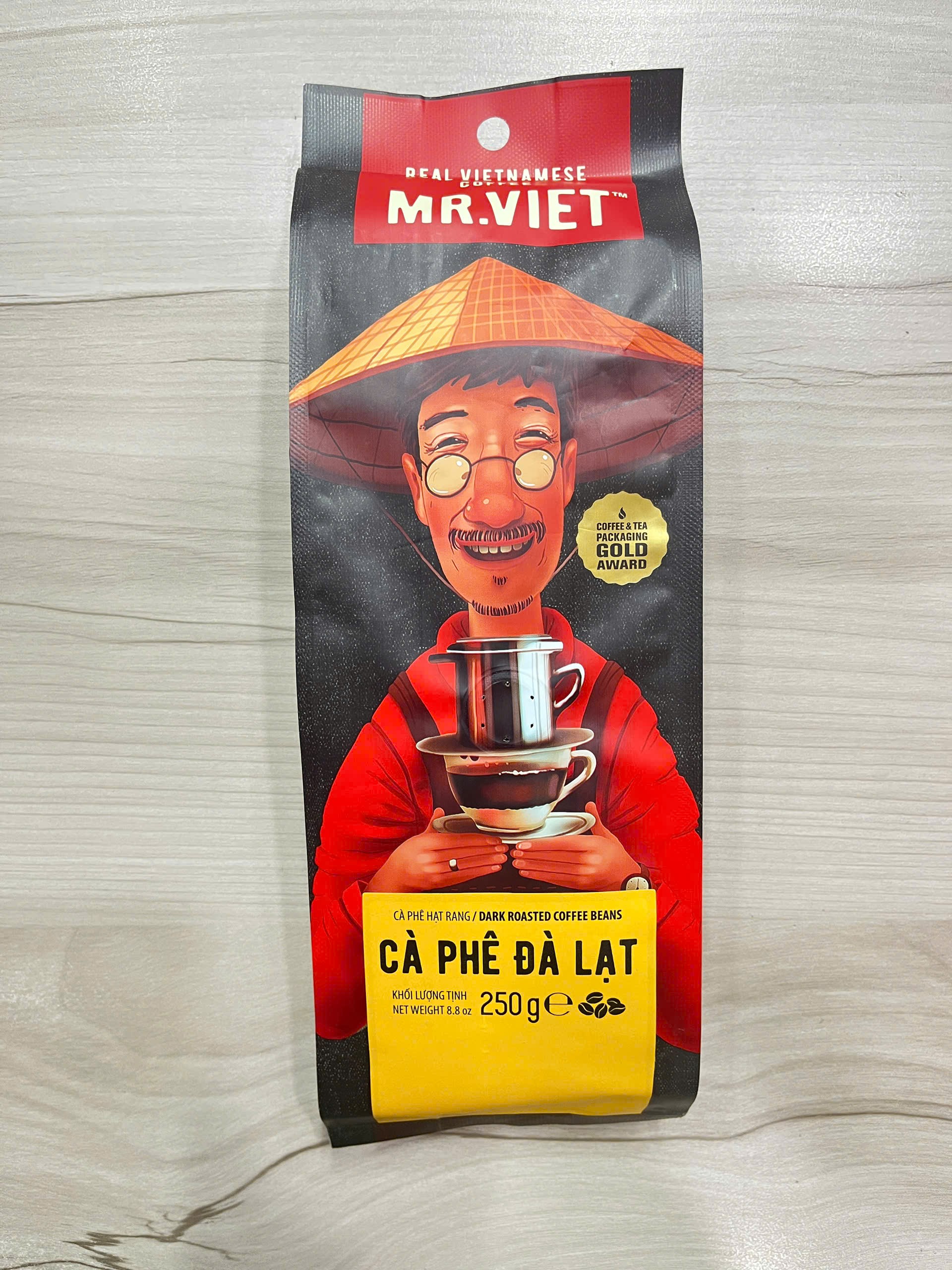 Cà phê hạt Đà Lạt Mr Viet 250g - Da Lat Roasted bean Coffee 250g