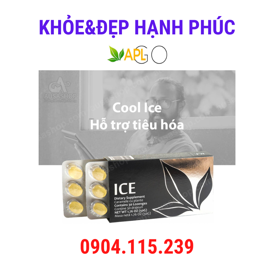 Viêm ngậm hỗ trợ tiêu hóa APLGO - ICE – 30 viên/hộp