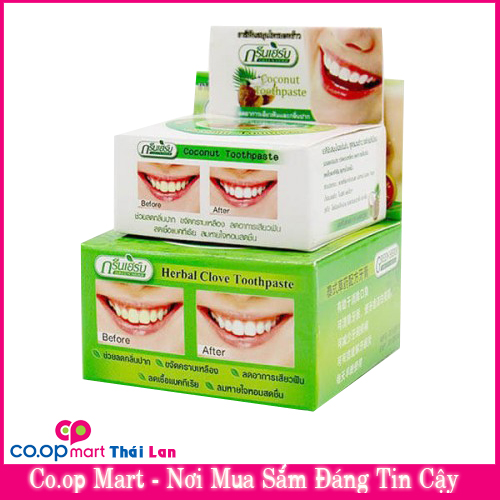 [HCM]Kem Tẩy Trắng Răng Green Herb Herbal Clove Toothpaste Thái Lan
