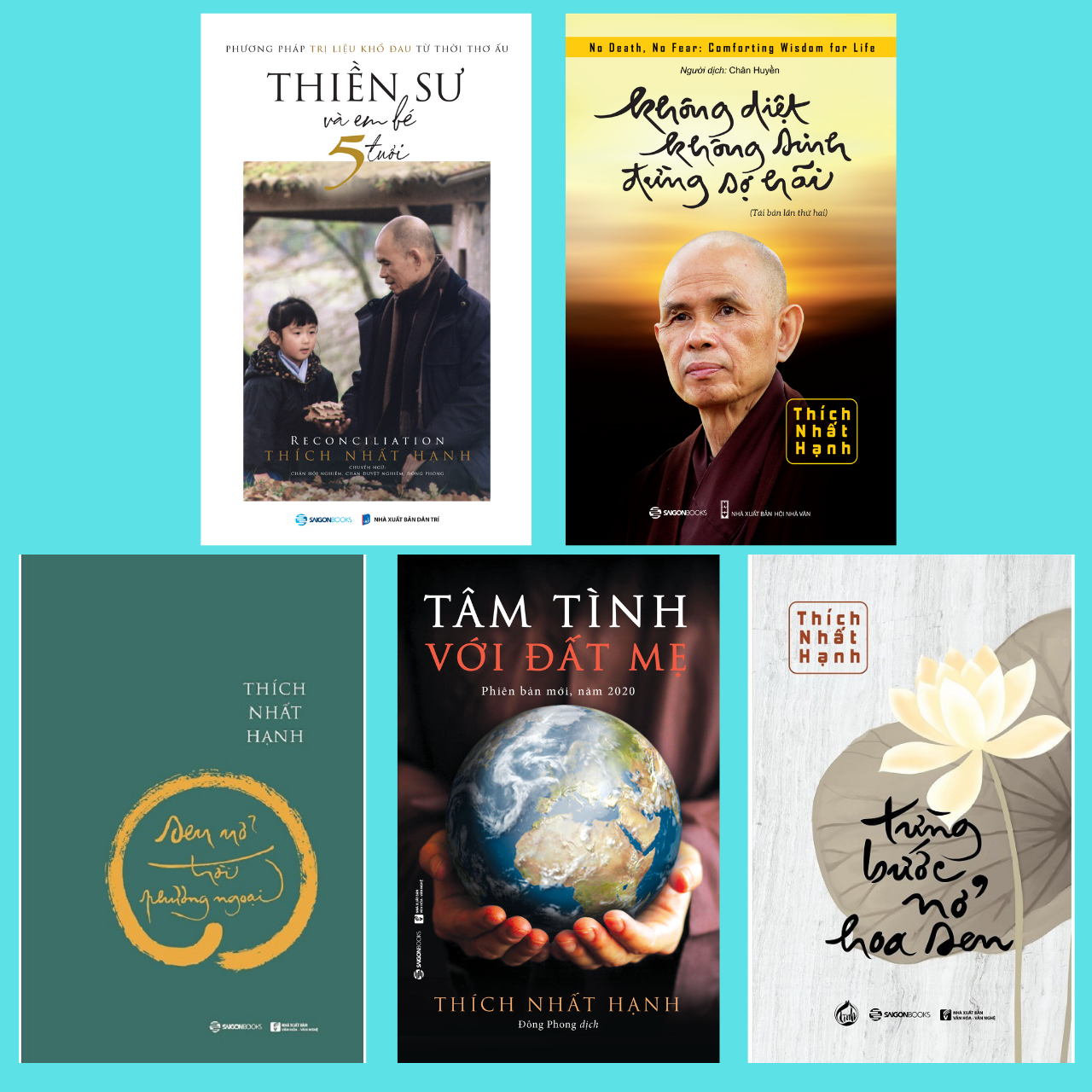 Combo 5 cuốn - Những quyển sách hay của Thiền sư Thích Nhất Hạnh