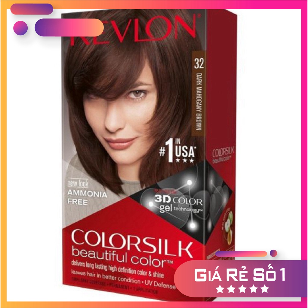 Chính hãng Thuốc nhuộm tóc Revlon ColorSilk số 32