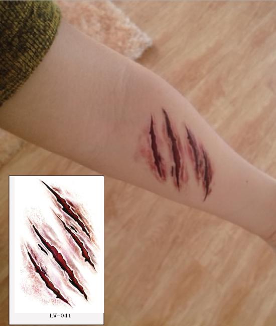 [HCM]HÌNH XĂM DÁN VẾT CẮT KINH DỊ KÍCH THƯỚC 6 x 10 CM