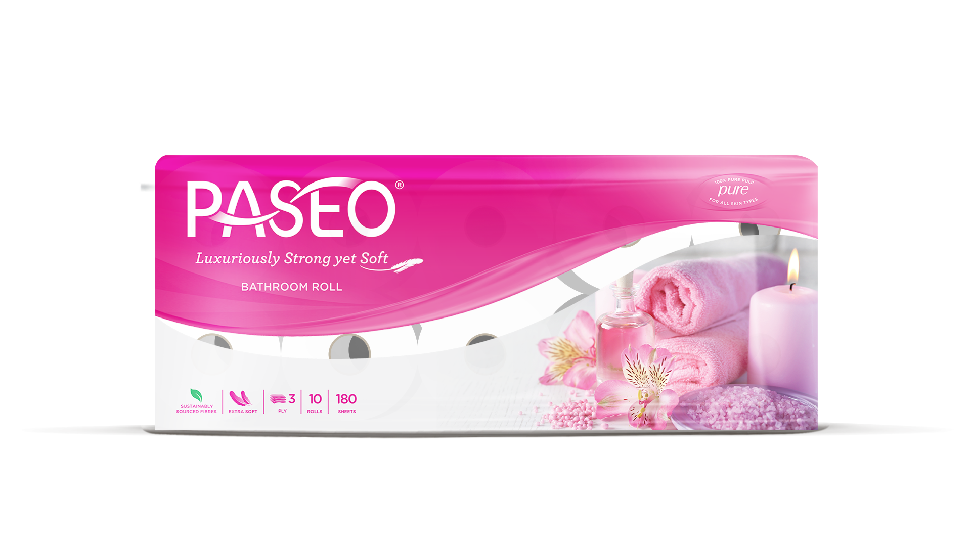 Giấy vệ sinh cao cấp Paseo 10 cuộn 3 lớp siêu mềm mịn