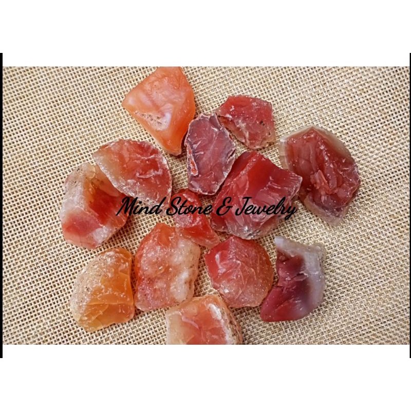 Viên đá thô Carnelian nhiều kích thước