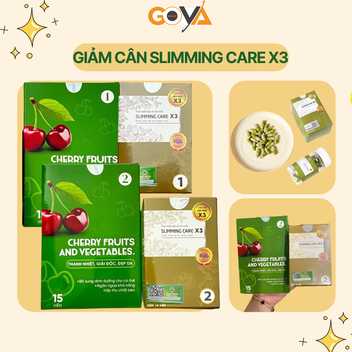 Viên uống giảm cân Slimming Care X3 tặng 15 viên Detox, giảm mỡ cấp tốc, an toàn, hiệu quả