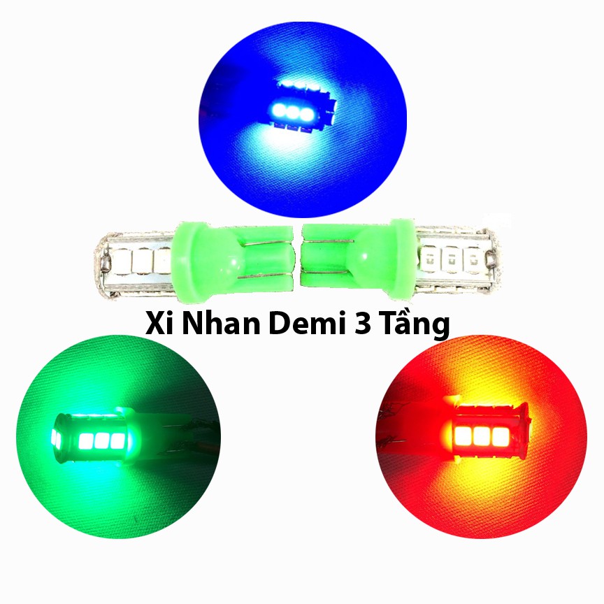 Đèn Led xi nhan demi 3 tầng cho xe máy Greennetworks - Xanh Lá