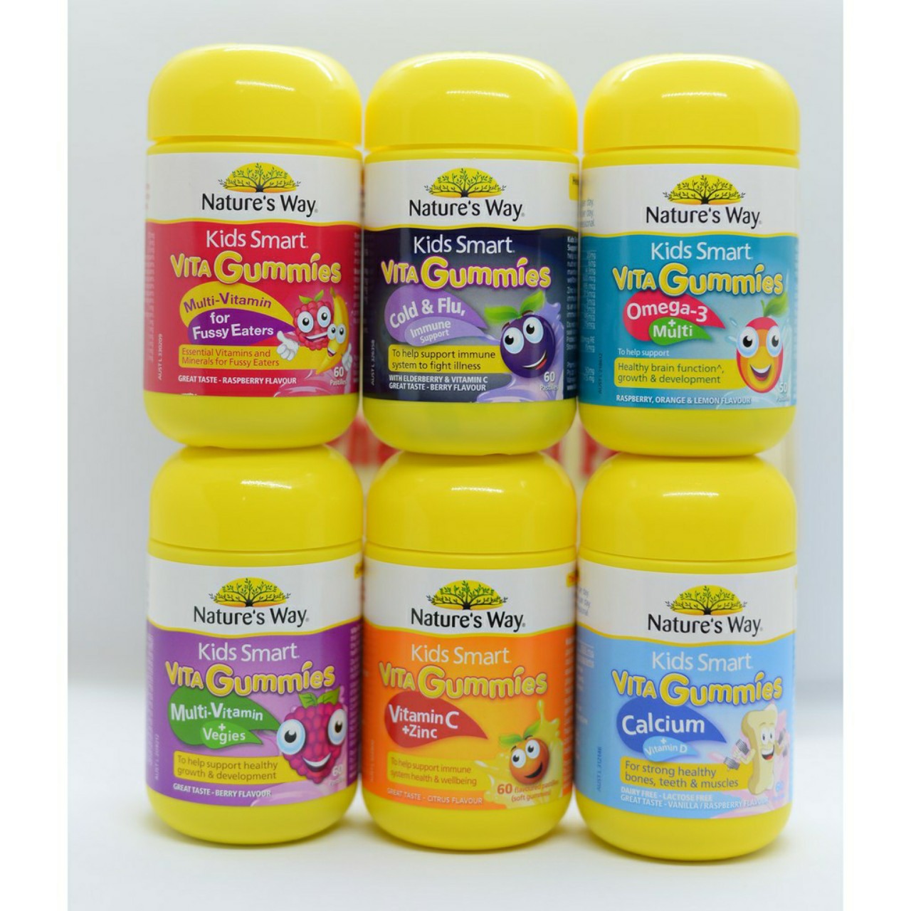 Kẹo dẻo Nature Way Gummies Úc bổ sung vitamin cho bé từ 2 tuổi Úc 60 viên [Date 2022]