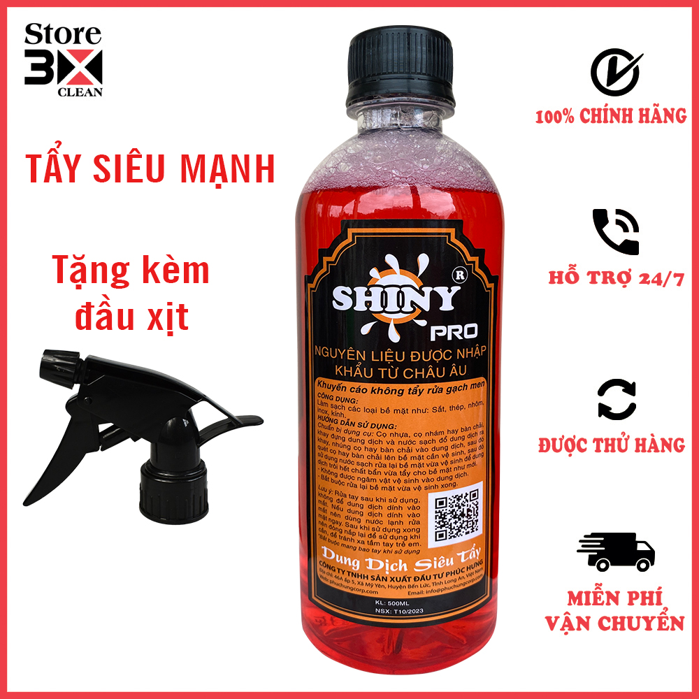  Nước rửa xe tẩy lốc máy mới nhất Shiny Pro 500ml 