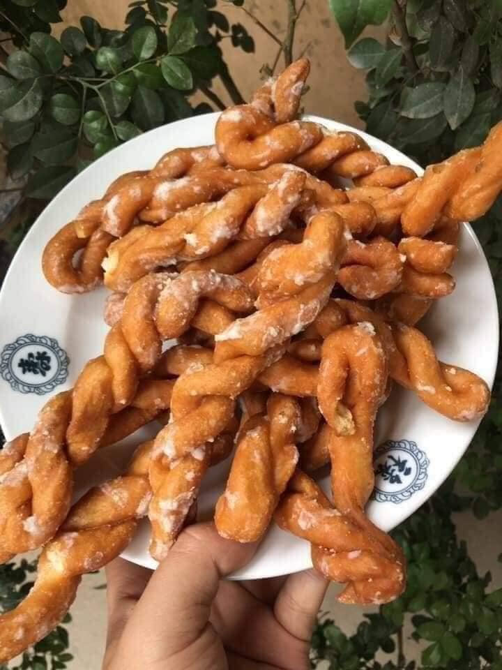 Siêu ngon 500gr quẩy xoắn tẩm đường ăn là nghiền