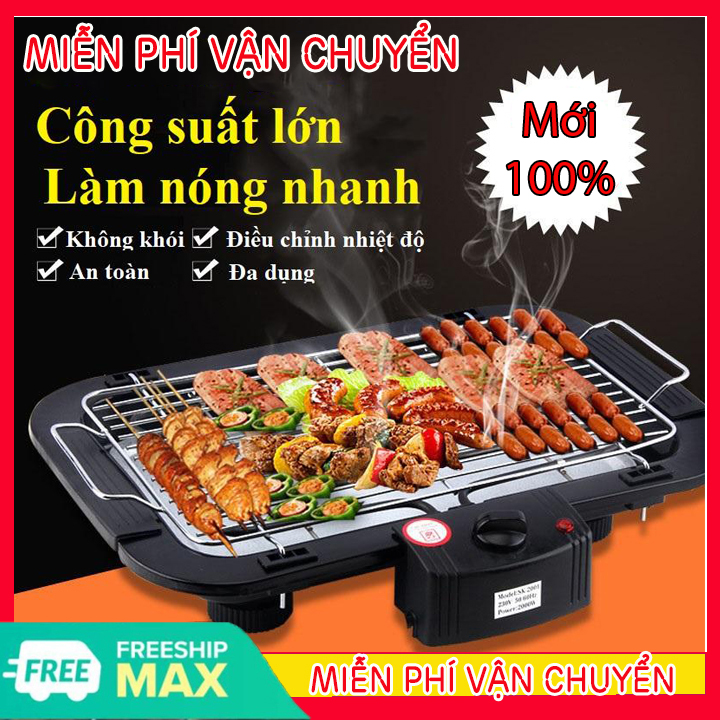 [HÀNG TỐT]   Bếp nướng điện không khói, bếp nướng không khói, bếp nướng điện - BẢO HÀNH 6 THÁNG, lò nướng điện đa năng, bếp nướng điện đa năng, vỉ nướng điện, máy nướng thịt, đồ gia dụng trong nhà