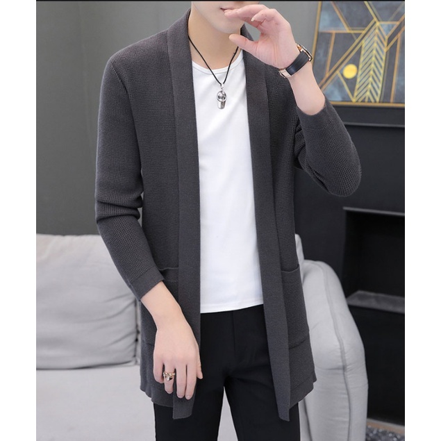 Áo cardigan nam dáng choàng len hàn quốc