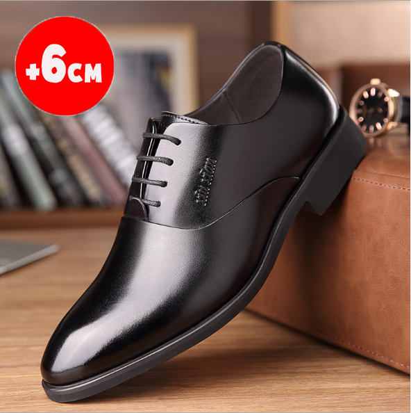 Giày Tây Nam Da Bò Cao Cấp Tăng Chiều Cao 6CM