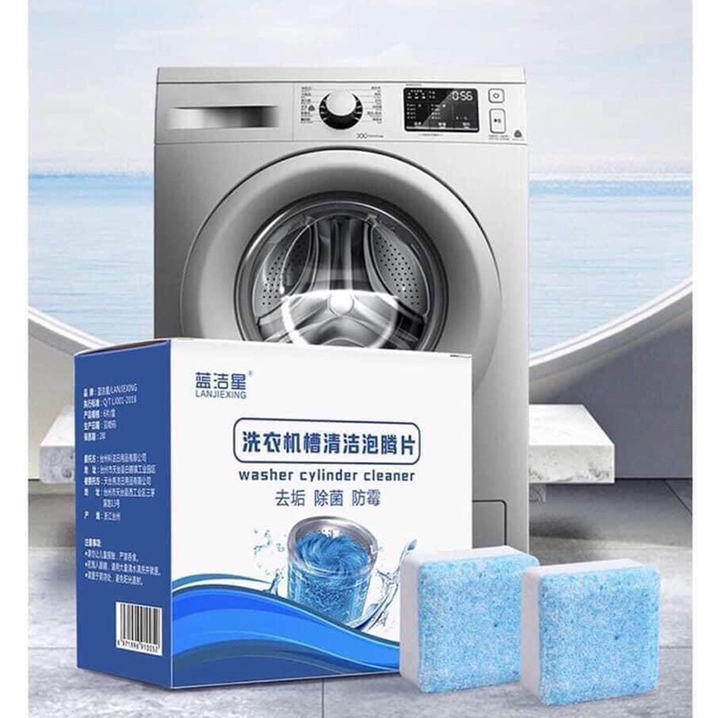 [ HỘP 6 VIÊN ] Viên vệ sinh lồng máy giặt tẩy rửa khử mùi máy cửa trước ngang trên đứng tại nhà