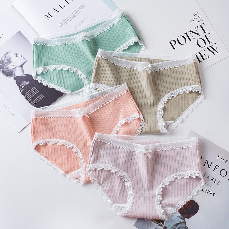 [Bộ 10] - Quần lót cotton mỏng nhẹ mặc thoáng mát khử mùi kháng khuẩn - quần lót nữ cotton chất mềm mịn mát - Quan lot nu - Quà tặng - TinTin888