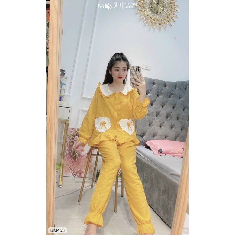 Bộ đồ bầu và sau sinh chất đũi, phối voan trắng siêu xinh