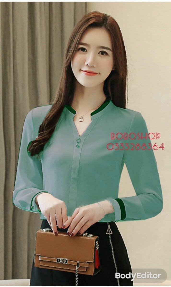 Áo co trụ phối viền