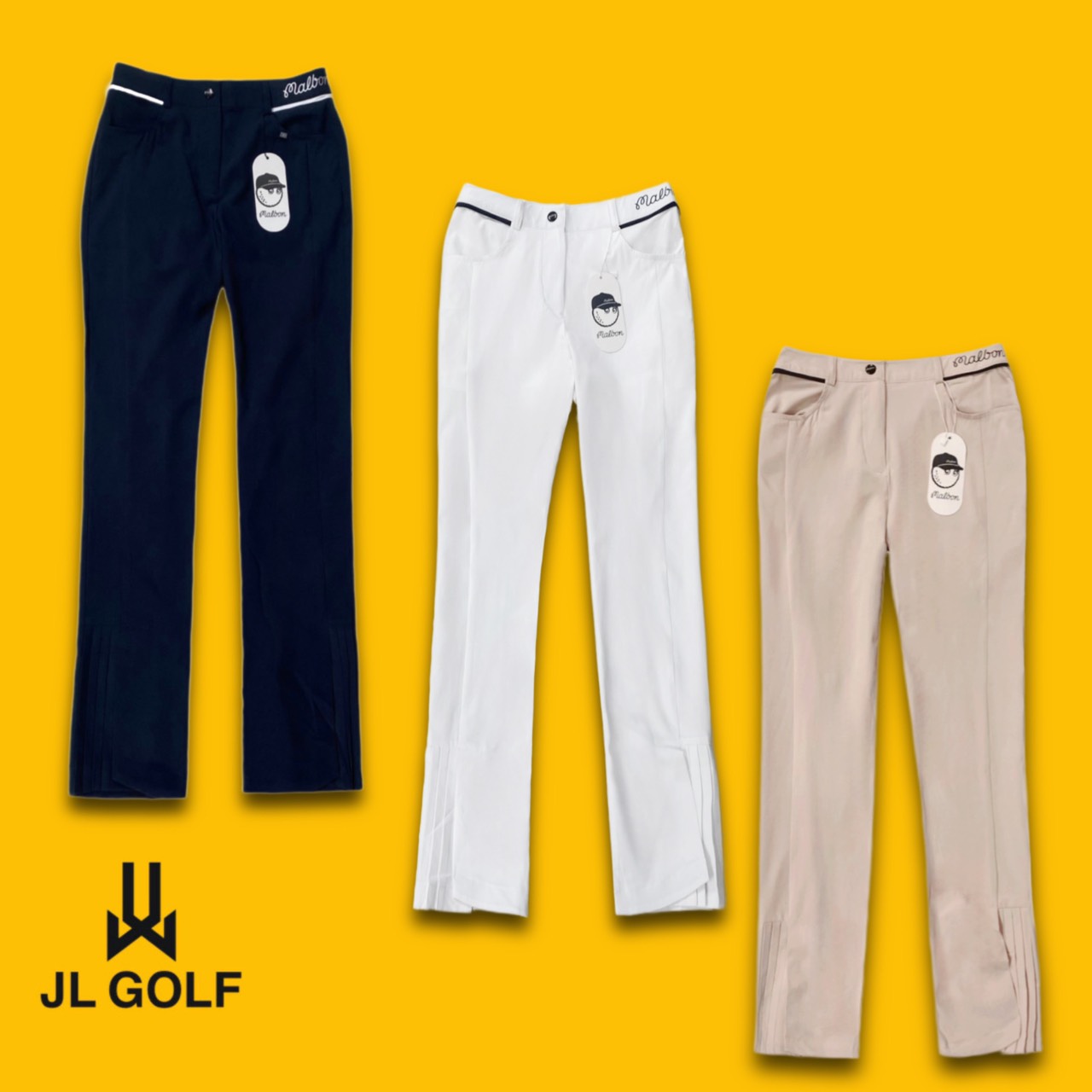 Fashion female Malbon Golf trousers female Malbon Golf pants casual pants fashion split pant pants