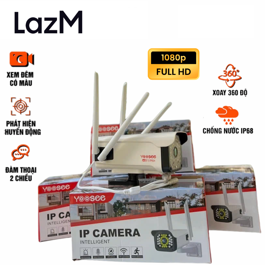 (Giao Nhanh 2H) Camera Yoosee Thân Xoay Ngoài Trời 36 Led 5.0mpx,Chống Nắng Mưa,Xem Đêm Có Màu, Nháy Đèn Báo Động Ai Phát Hiện Cơ Thể Con Người Tự Động Theo Dõi Camera Quan Sát Không Dây Trong Nhà Ngoài Trời Camera An Ninh Phân Phối Chính Hãng