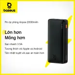 Sạc dự phòng Baseus sạc nhanh Airpow 20W - 20000mAh dành cho iPhone 15/14/13/12 Xiaomi