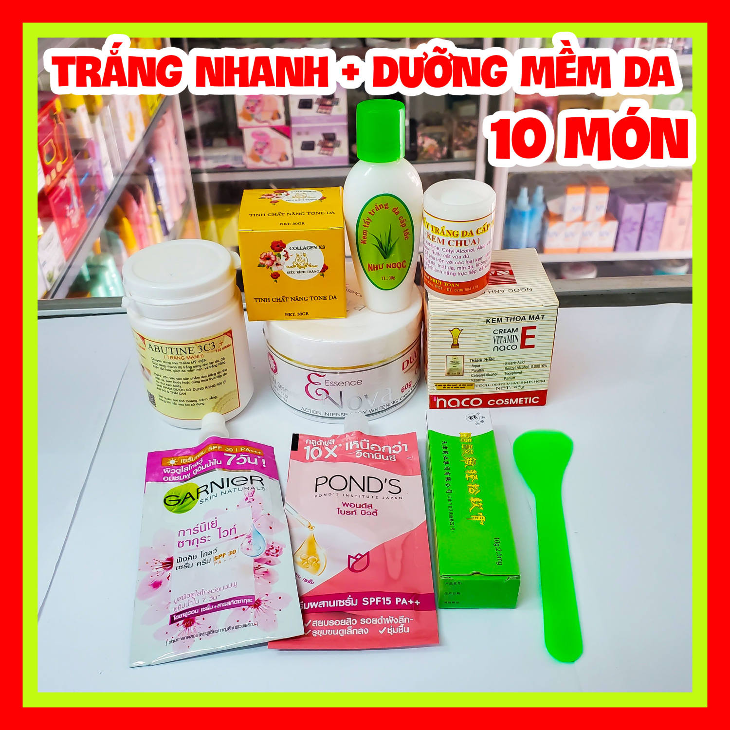 Công thức kem trộn Enova trắng da toàn thân cấp tốc 10 món , trắng nhanh thấm nhanh sau 5 ngày sử dụng